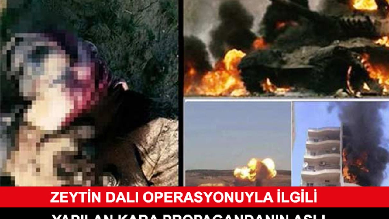 Zeytin Dalı Operasyonuyla İlgili Yapılan Kara Propagandanın Aslı