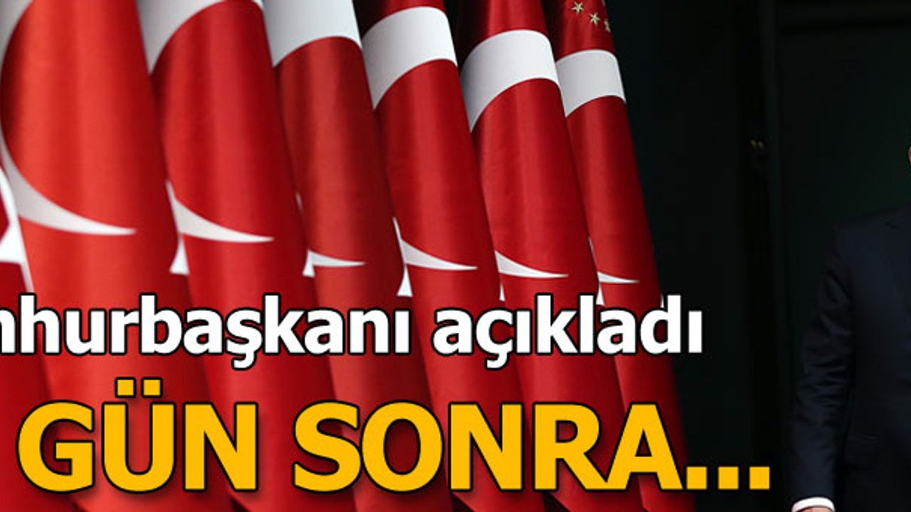 Cumhurbaşkanı Erdoğan erken seçim tarihini açıkladı