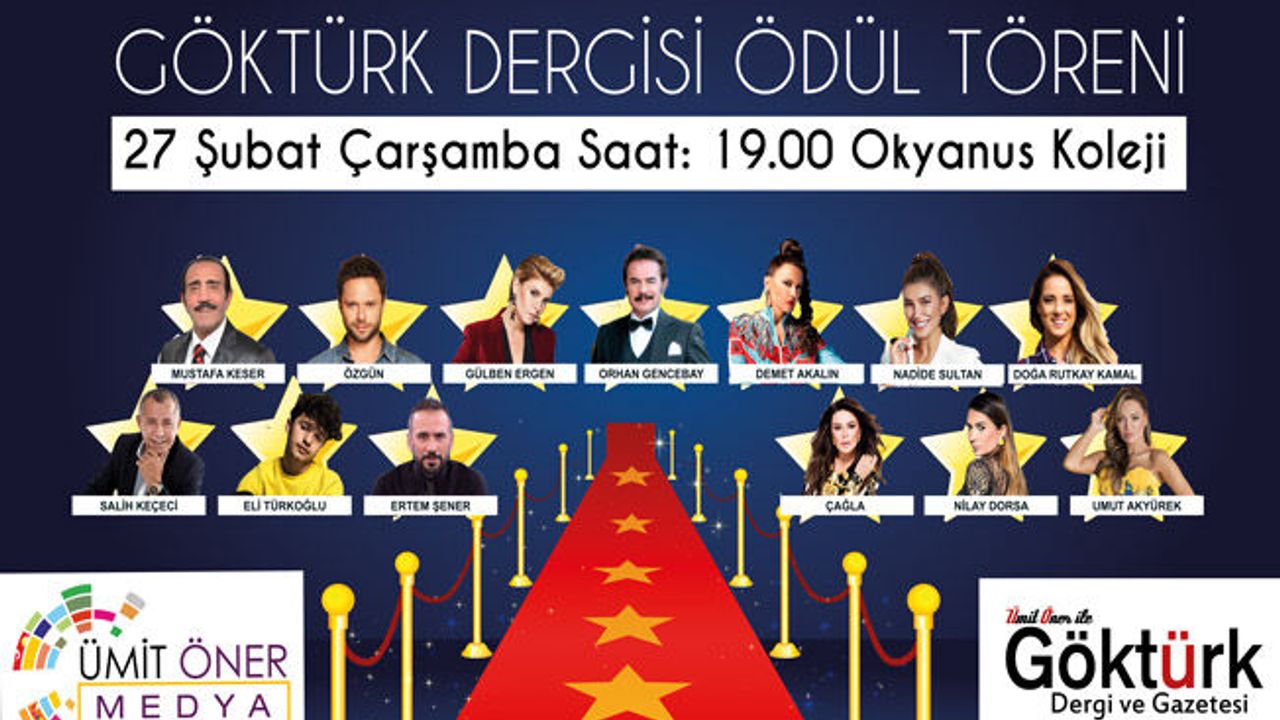 İŞ VE SANAT CAMİASI ÖDÜLLERİ GÖKTÜRK’ TE SAHİPLERİNİ BULACAK
