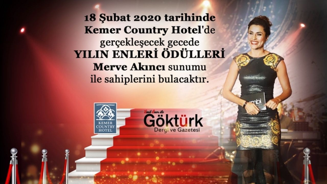 Göktürk Dergisi Yılın Enleri Ödül Töreni Kemer Country Hotel’de Gerçekleşecek