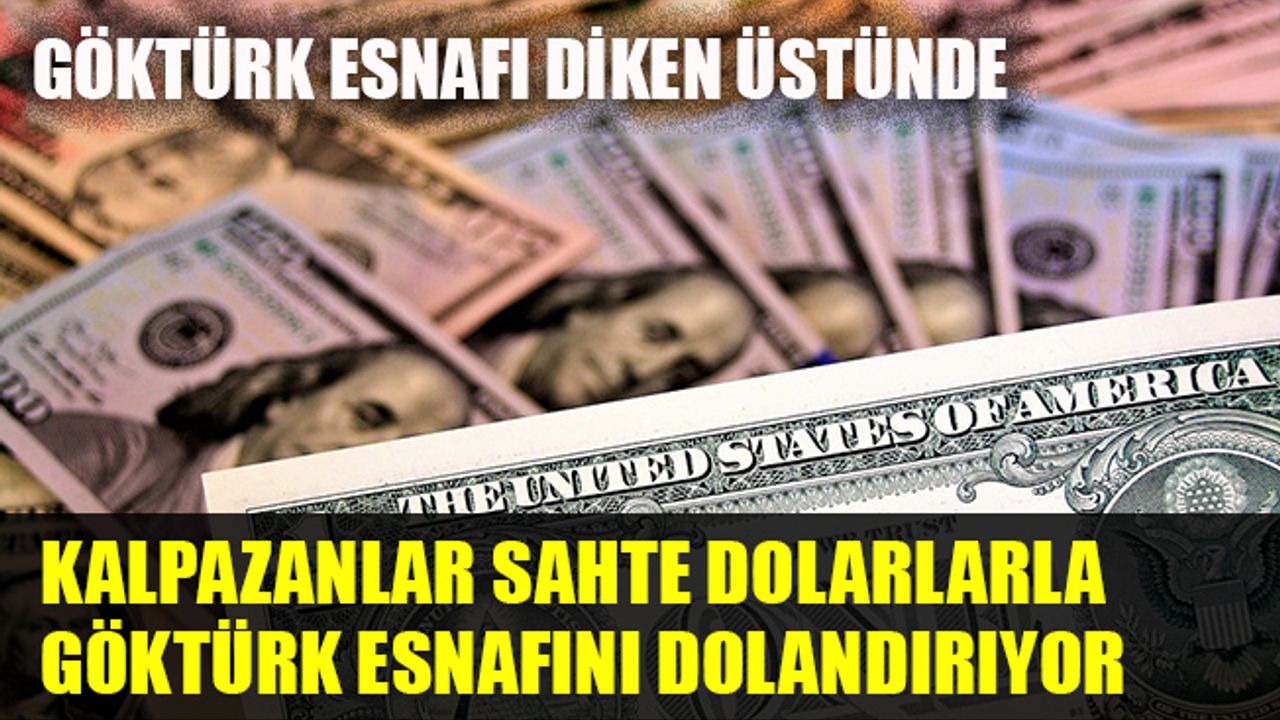 GÖKTÜRK ESNAFI DİKEN ÜSTÜNDE:  KALPAZANLAR SAHTE DOLARLARLA GÖKTÜRK ESNAFINI DOLANDIRIYOR