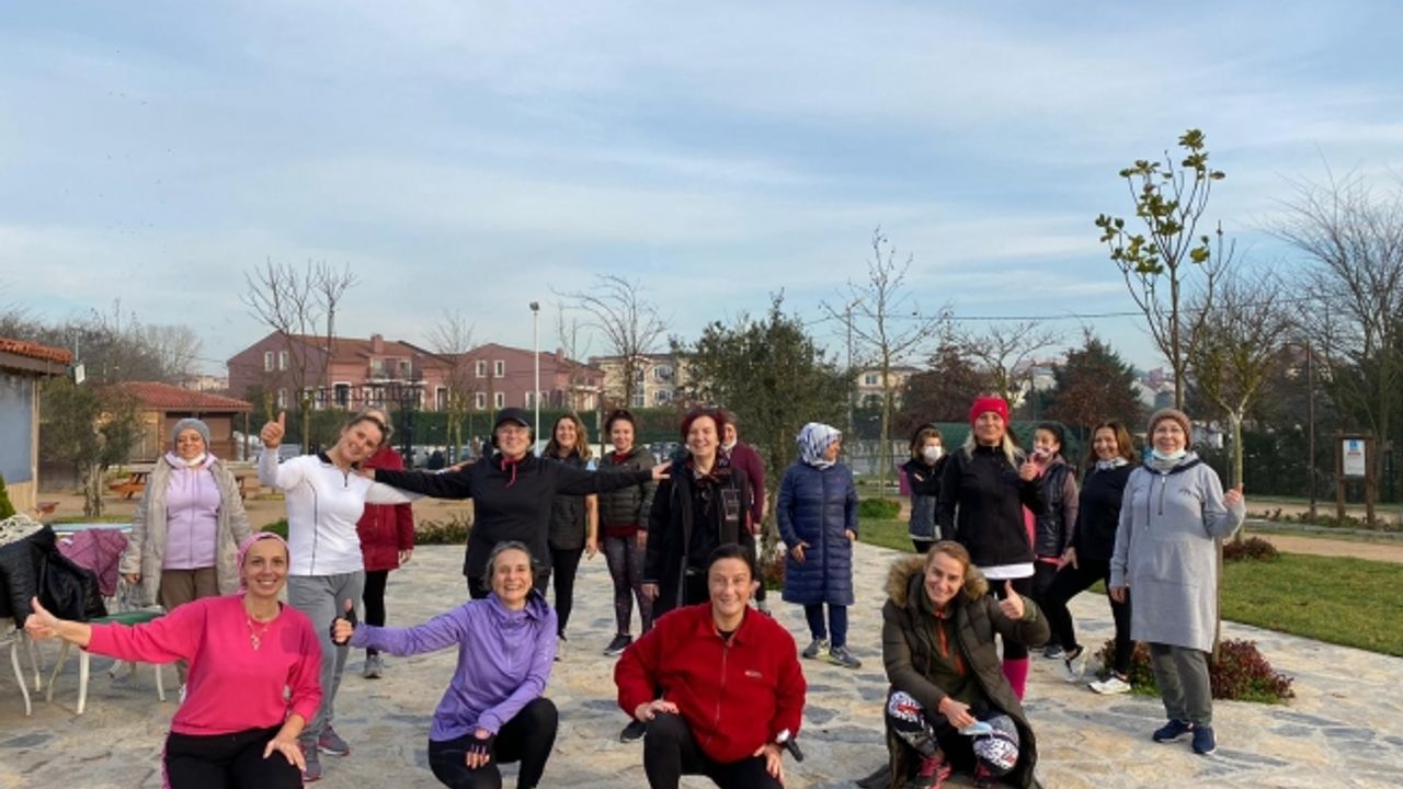 Eyüpsultan Göktürk'te açık alan spor etkinlikleri devam ediyor.