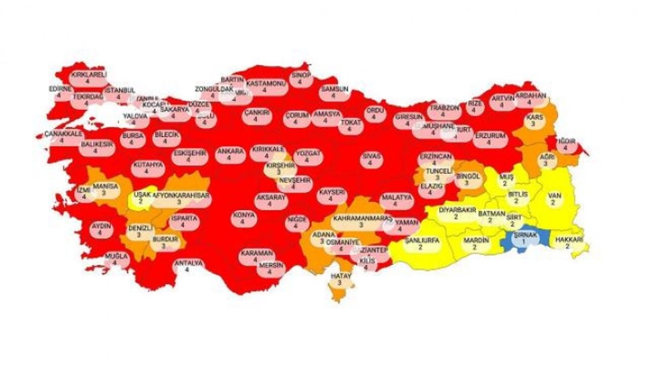Türkiye koronavirüs vaka haritası güncellendi! Mavi il kalmadı, İstanbul'da kâbus gibi artış