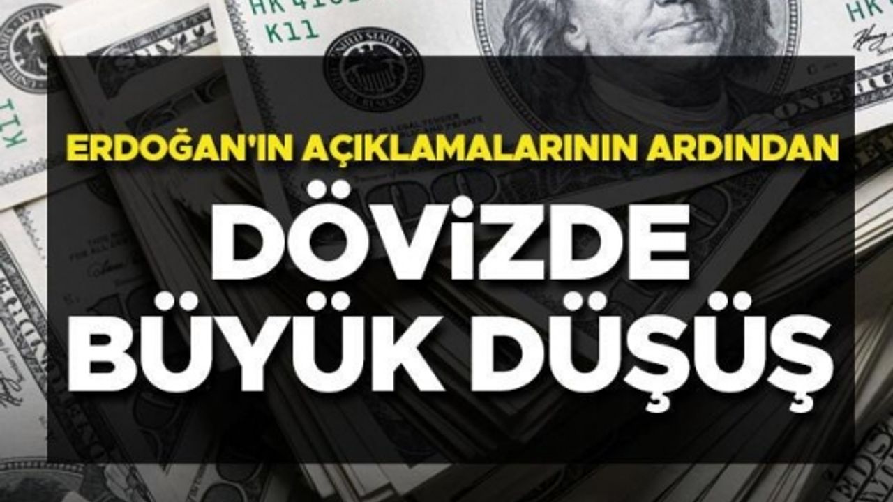 Erdoğan'ın açıklamalarının ardından dolar, euro ve altında sert düşüş