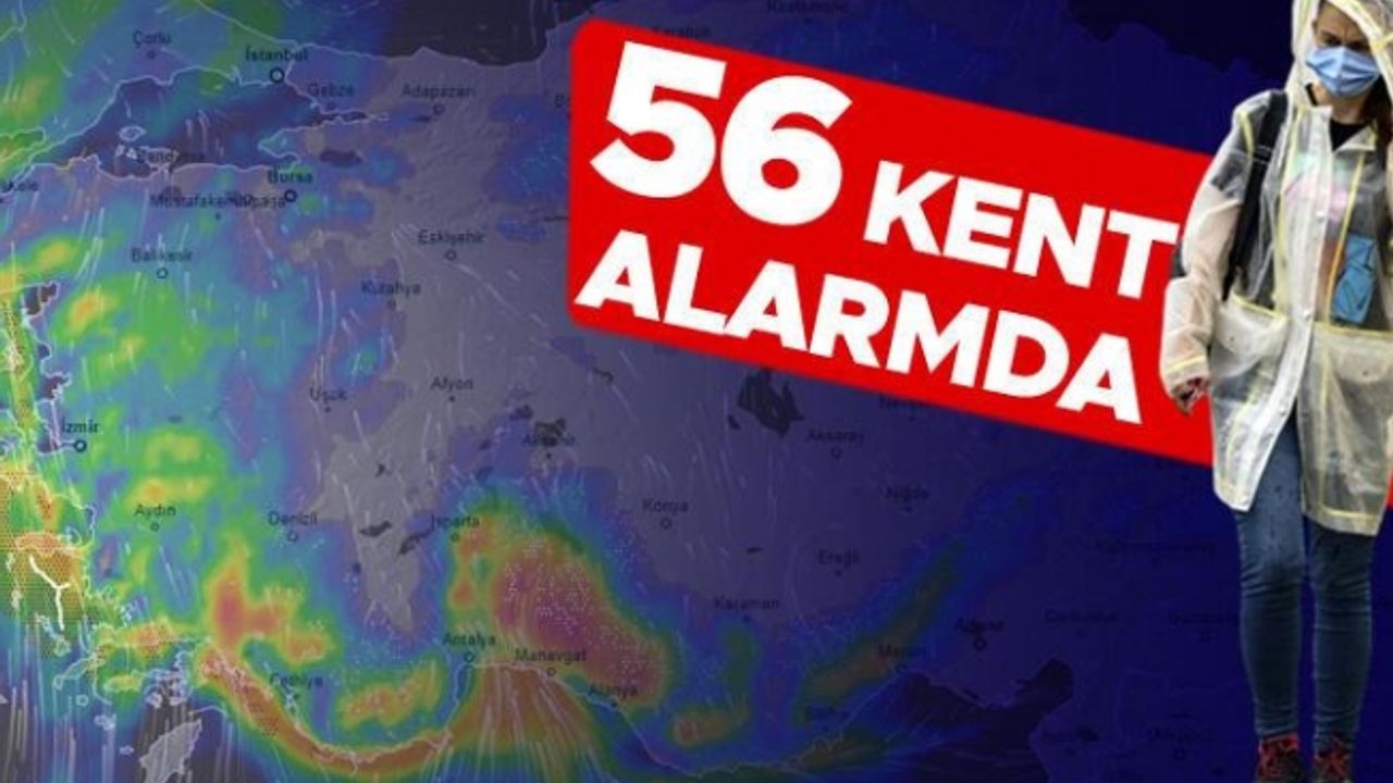 Son dakika: Meteoroloji'den yeni hava durumu uyarısı... 56 kent alarmda: İstanbul için saat verildi