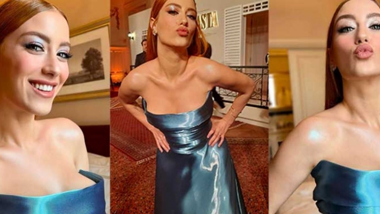 Pera Palas'ta Gece Yarısı Dizisi Galasında Hazal Kaya Güzelliği!