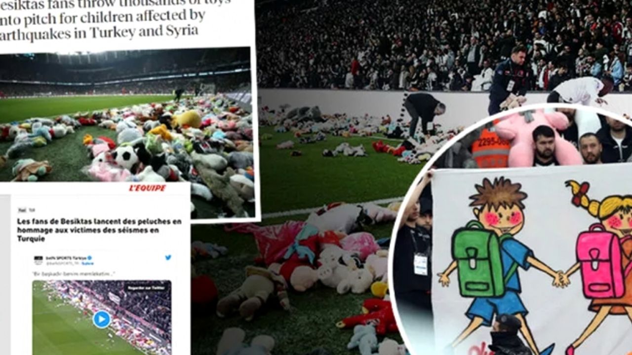 Avrupa, Beşiktaş taraftarının sahaya 'peluş oyuncak' atmasını konuşuyor!