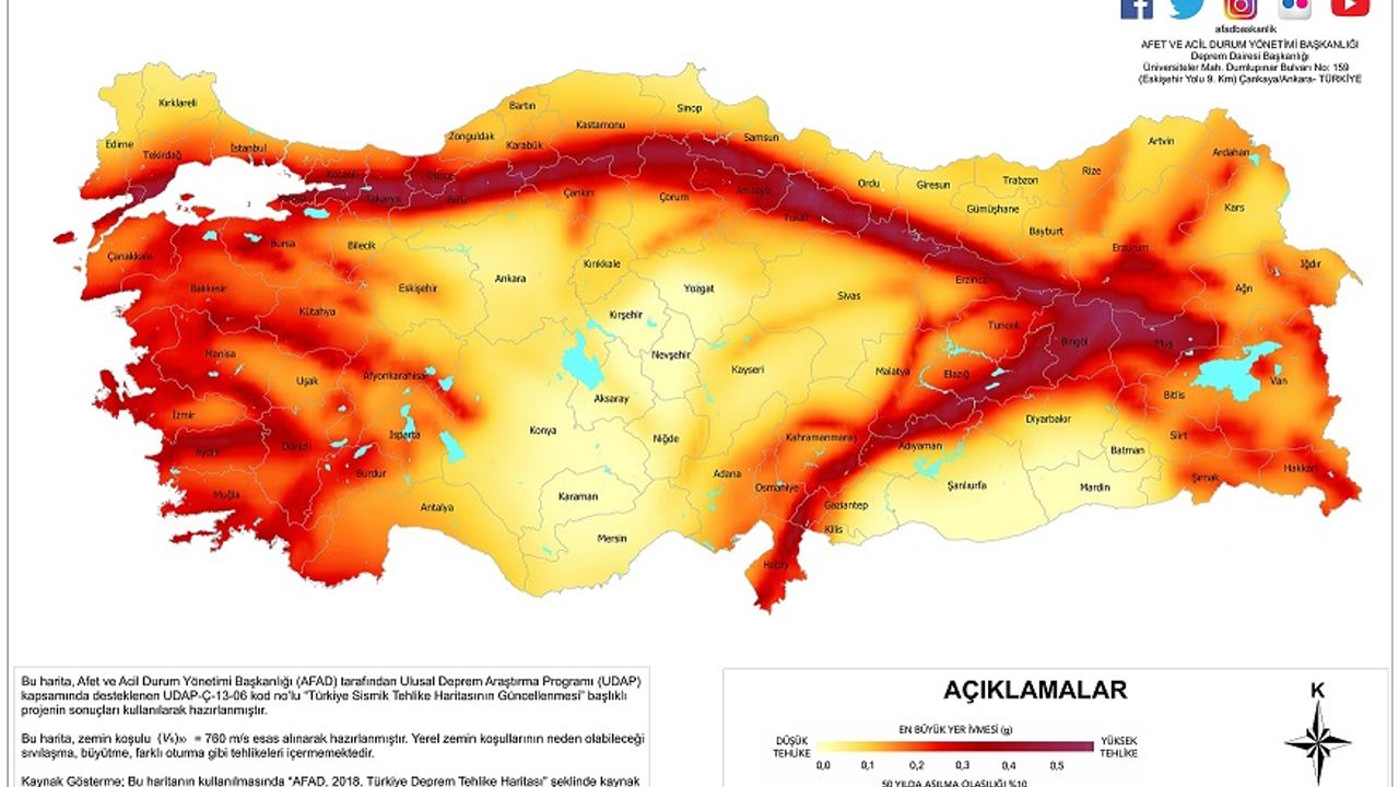 Türkiye'nin fay hattı haritası güncellendi... 45 il ve 110 ilçe risk altında