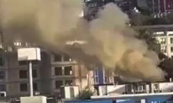 Beşiktaş'ta inşaatta yangın! İşçiler dumandan etkilendi