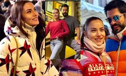 Fransa'da romantik pozlar! Fahriye Evcen'den eşi Burak Özçivit'e aşk dolu bakış