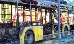 Başakşehir’de İETT otobüsü alev alev yandı