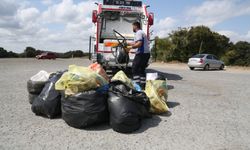 Ormanlık alanlarda çöpler toplandı