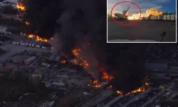 ABD'yi ayağa kaldıran kaza kamerada! Kargo uçağı bomba gibi patladı