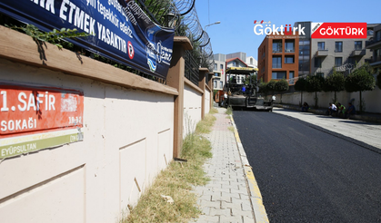 Göktürk 1. Safir Sokak’ta asfalt yenileme çalışması