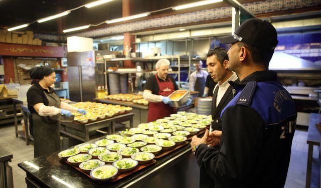 Zabıta ekiplerinden lokanta ve restoranlara denetim