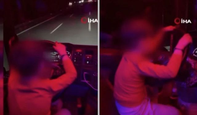Tır kullanan 7 yaşındaki Çınar yürekleri ağza getirdi