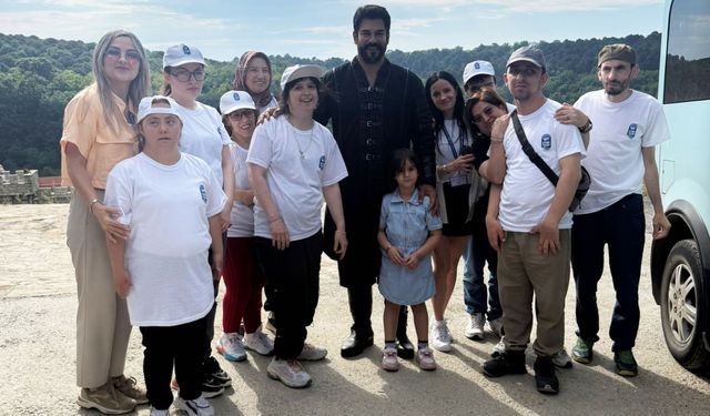 Eyüpsultanlı özel çocuklardan “Kuruluş Osman” dizi setine anlamlı ziyaret