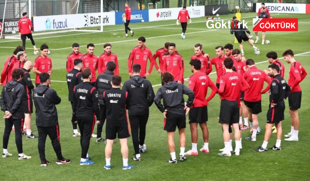 A Milli Takım hazırlıklarını sürdürdü: Kerem Aktürkoğlu idmana katılmadı