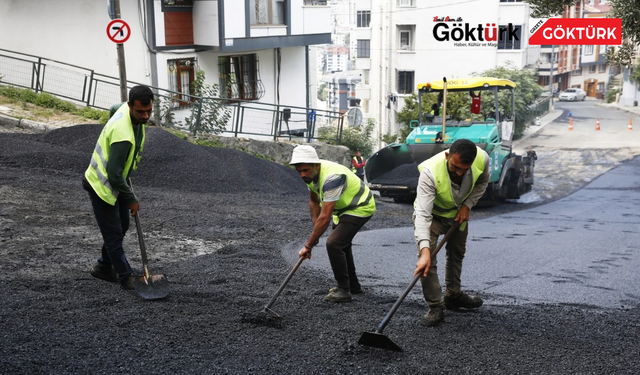 Güzeltepe Orbay Sokak’ta asfalt yenileme çalışması