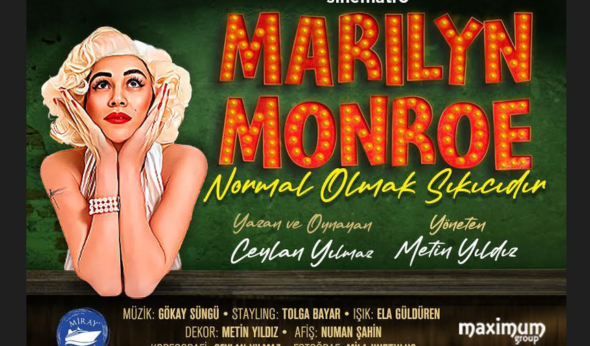 “Marilyn Monroe” Oyunu 19 Aralık'ta Ataşehir Duru Tiyatrosunda!