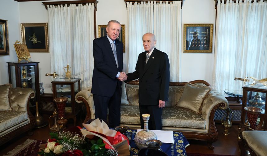 Cumhurbaşkanı Erdoğan, MHP Genel Başkanı Bahçeli ile bir araya geldi