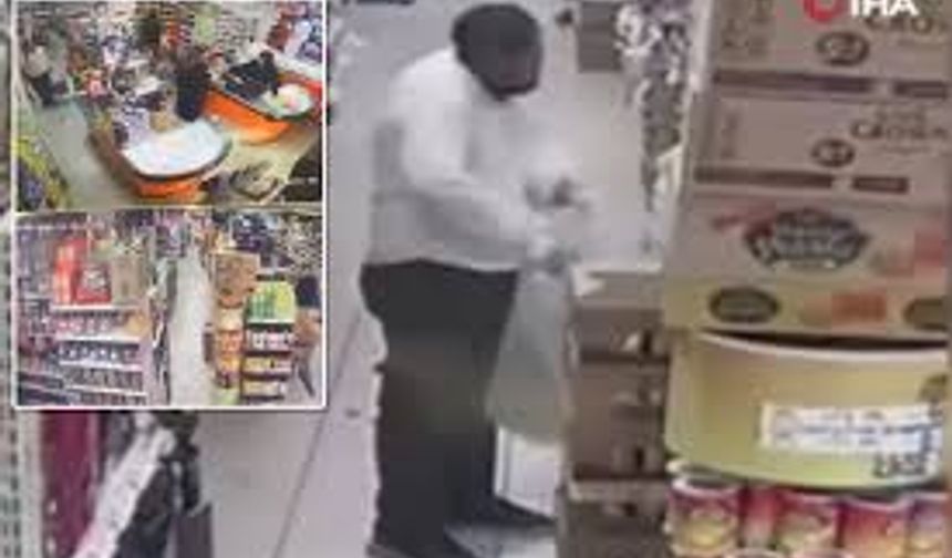 Başakşehir’de müşteri kılığında markete girdi, 4 koli kahve çaldı: O anlar kamerada
