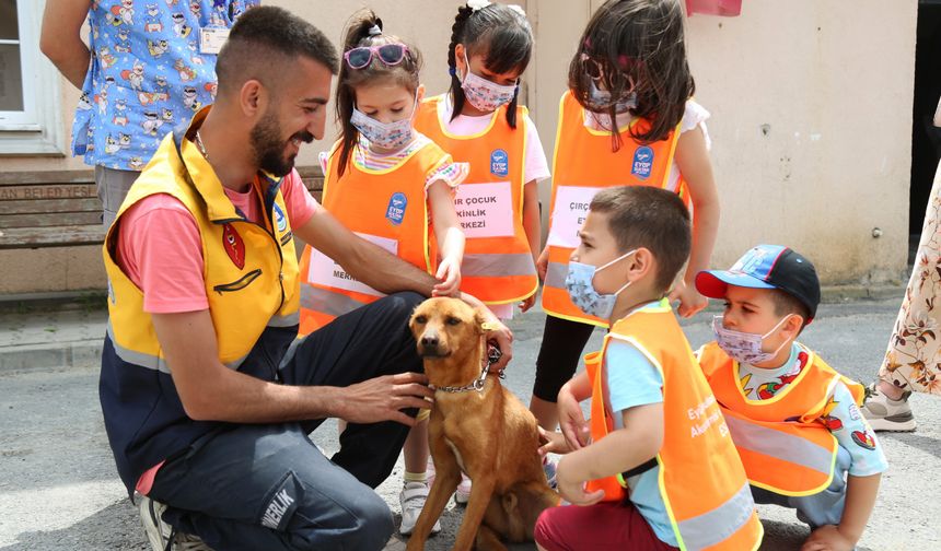 Minik yüreklerden büyük sevgi: Çırçır ÇEM’in öğrencileri patili dostlarla buluştu