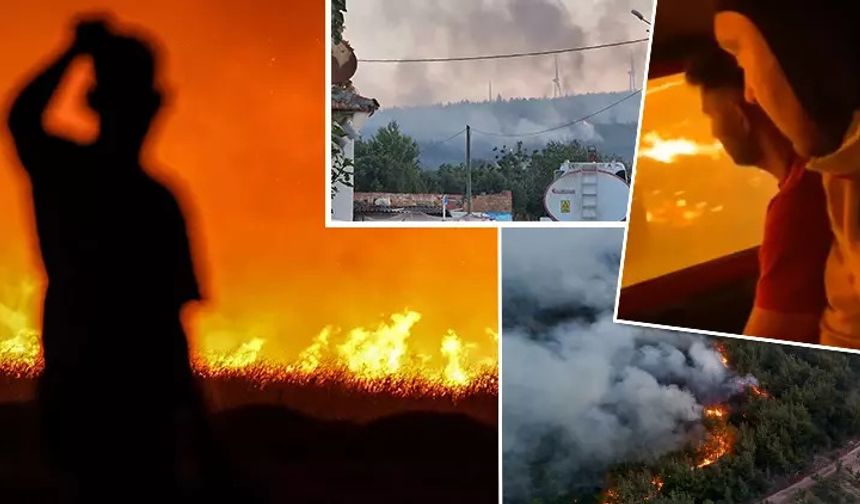 Orman yangınlarıyla mücadele | Tekirdağ Şarköy'deki orman yangını Çanakkale'ye sıçradı... 7 yerleşim yeri tahliye