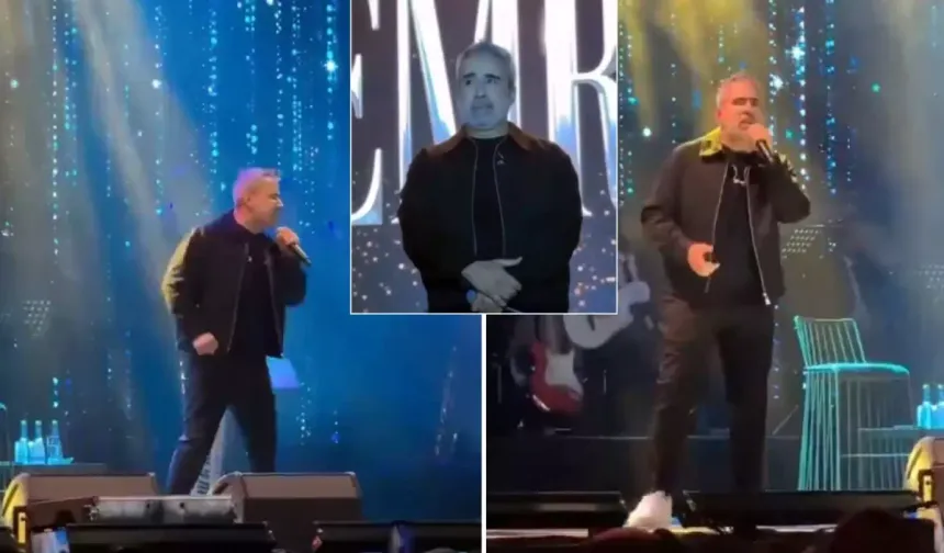 300 dairesi olan şarkıcı Emrah, sahnede hüngür hüngür ağladı