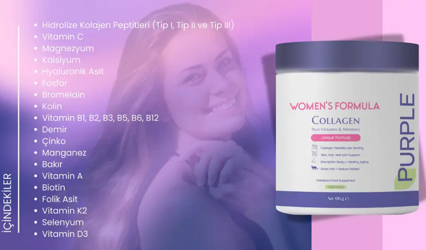 Kadın Sağlığına Özel Yenilikçi Formül: Purple Women’s Formula Collagen
