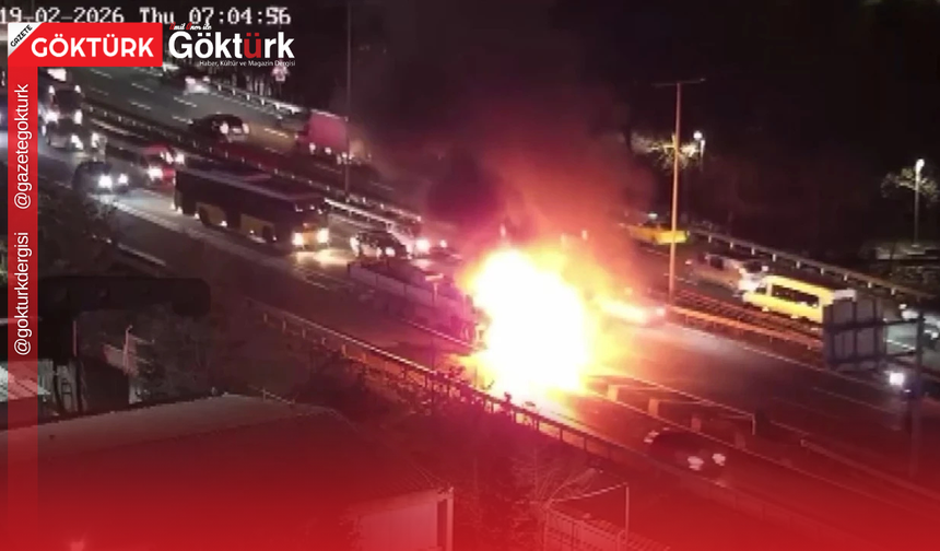 Eyüpsultan’da Seyir Halindeki TIR Alev Alev Yandı: Sürücü Son Anda Kurtuldu