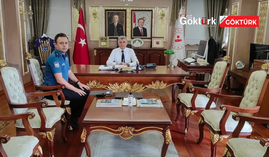Başkomiser Barış Bayram’dan Kaymakam Arslan Yurt’a Ziyaret