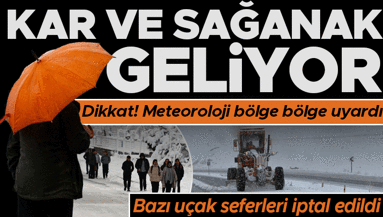 Dikkat! Meteoroloji'den bölge bölge hava durumu uyarısı: Kar, kuvvetli sağanak, pus, sis, buzlanma...