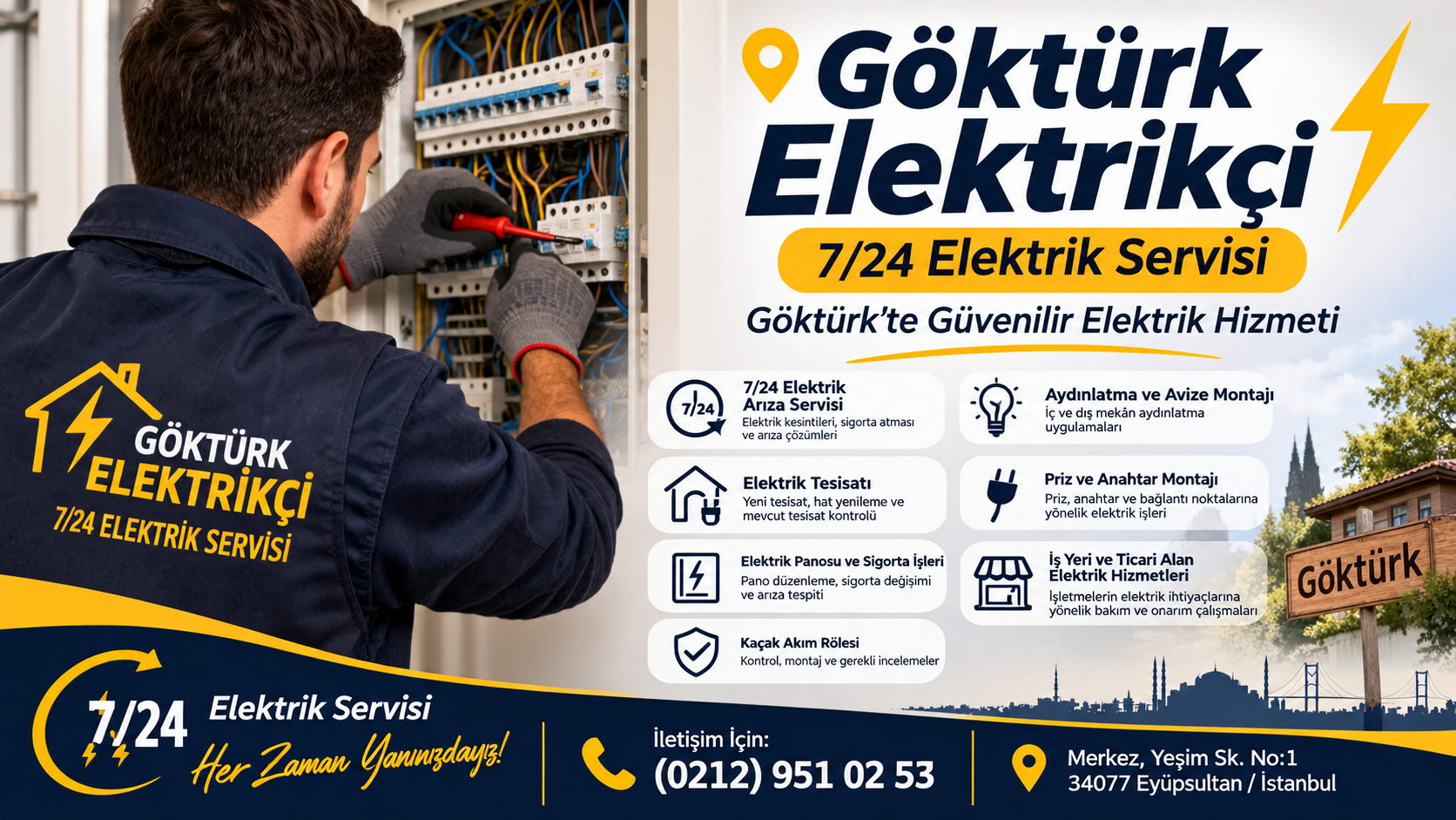 Göktürk Elektrikçi | 7/24 Elektrik Servisi: Göktürk’te Güvenilir Elektrik Hizmeti